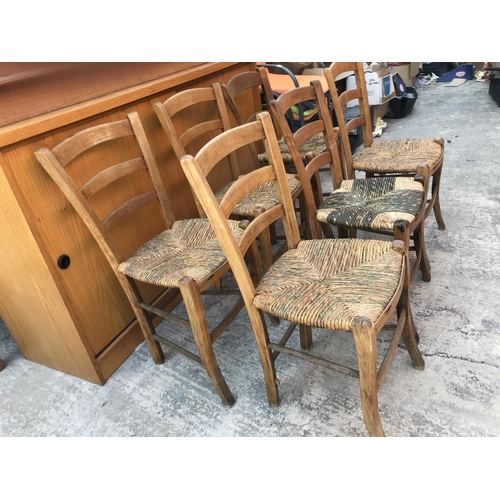 103 - x6 Retro Cyprus Traditional Chairs (A/F)