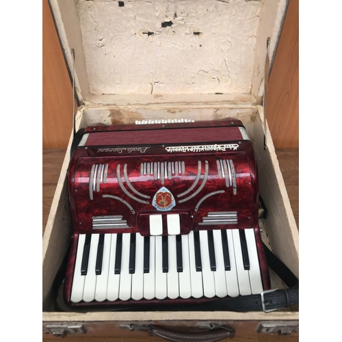 600 - Vintage Teachers of Music Paolo Soprani Accordion in Original Case