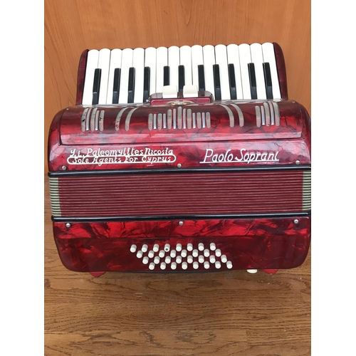 600 - Vintage Teachers of Music Paolo Soprani Accordion in Original Case