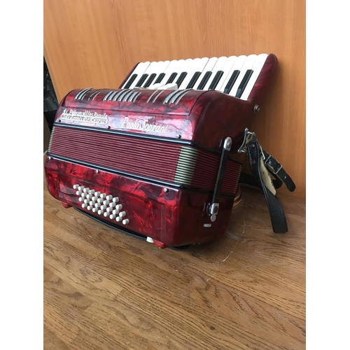 600 - Vintage Teachers of Music Paolo Soprani Accordion in Original Case