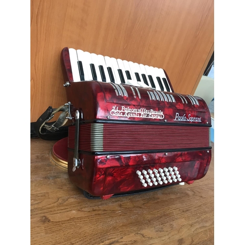 600 - Vintage Teachers of Music Paolo Soprani Accordion in Original Case