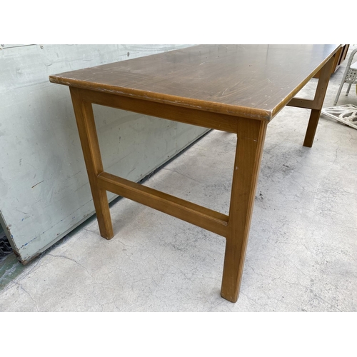 586 - Large Vintage Wall Table (Some Wear - 170 W. x 74 D. x 76cm H.)