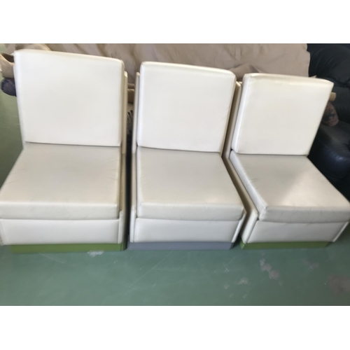 588 - x3 Leather Reception/Waiting Room Chairs