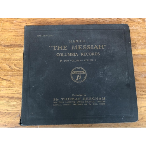 613 - Columbia Handel's Messiah Album of 10 Gramophone Records