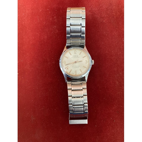 359 - Vintage 1960's Oris 17 Jewels Hand Wind Mens Wrist Watch