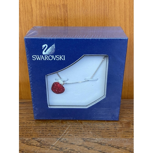 69 - Swarovski Silver Apple Pendant with Chain (Unused, in Box) - Taken Back on 14/11/2023