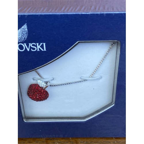 69 - Swarovski Silver Apple Pendant with Chain (Unused, in Box) - Taken Back on 14/11/2023