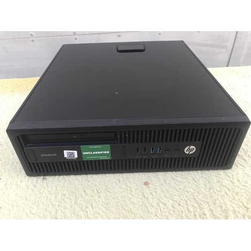 600 - HP Elite Desk 705 G3 SFF CPU Desk Top Computer (A/F - Untested, Hard Drive Removed) - Code BD0342B