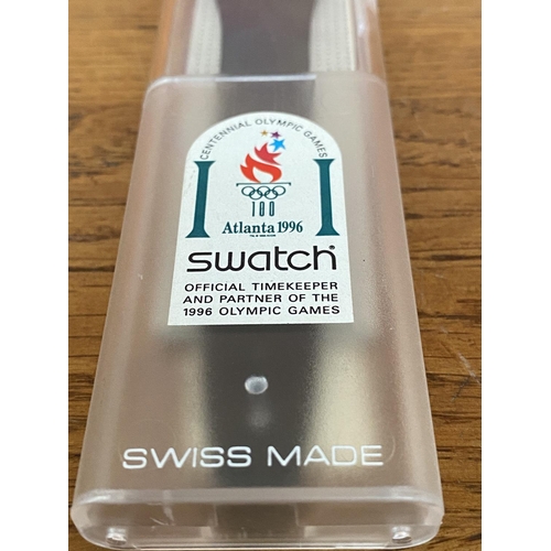 171 - Swatch Quartz Black Watch - Atlanta 1996 Olympics (Unused)