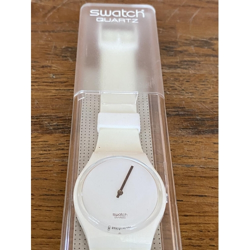 172 - Swatch Quartz White Watch - Atlanta 1996 Olympics (Unused)