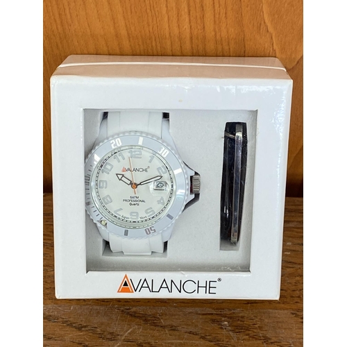 188 - Avalanche White Watch with Key Ring in Box (Unused)