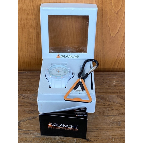 188 - Avalanche White Watch with Key Ring in Box (Unused)