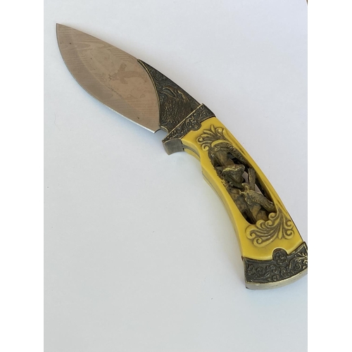 101 - American Eagle Knife with Carved Resin Handle