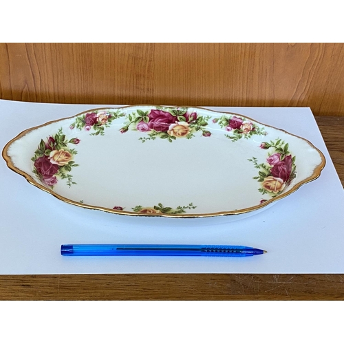 104 - 'Old Country Roses' Royal Albert Bone China Small Serving Platter (25cm W.)