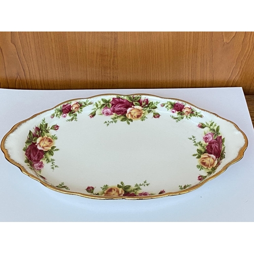 104 - 'Old Country Roses' Royal Albert Bone China Small Serving Platter (25cm W.)