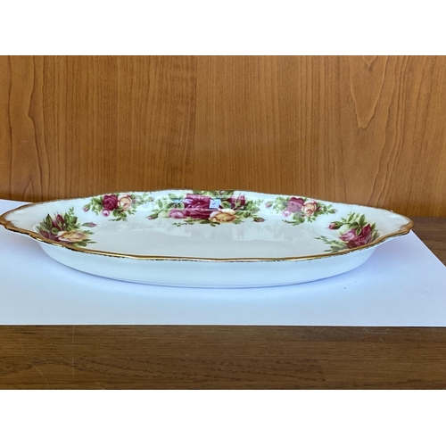 104 - 'Old Country Roses' Royal Albert Bone China Small Serving Platter (25cm W.)