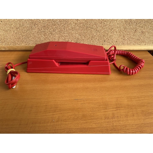 176 - Vintage Betacom Red Wall Telephone