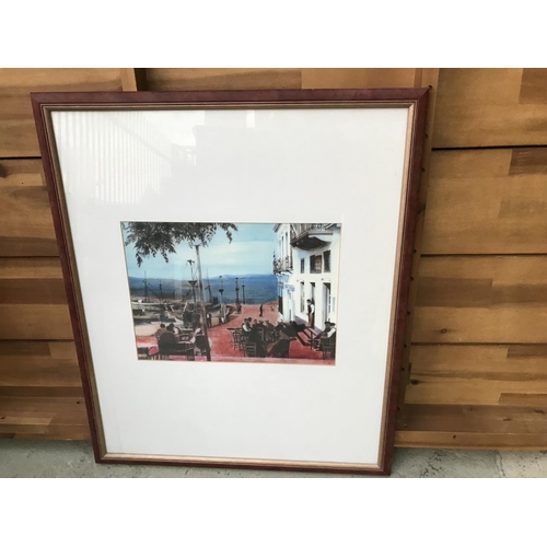 192 - Greek Island Themed Framed Depiction (53 x 64cm)