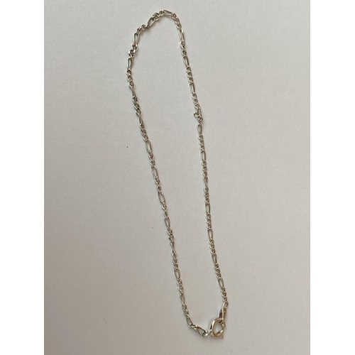 95 - Silver 925 3x1 Figaro Foot Chain (1.6gr)