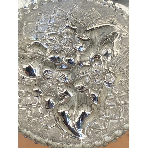 98 - Silver 830 Bowl Embossed with Floral Design (105gr - Unused)