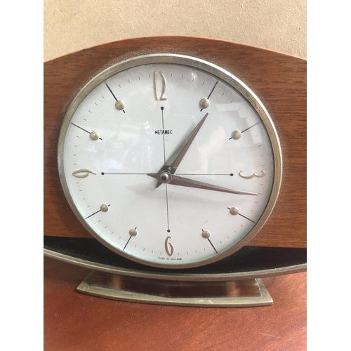 162 - Vintage Metamec English Table Clock (Needing Service)