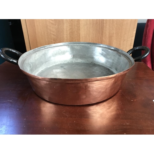 163 - Vintage Copper Frying Pan