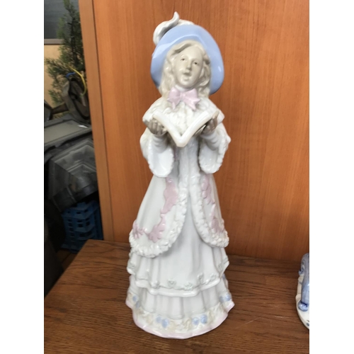 598 - x2 Victorian Era Themed Porcelain Figurines