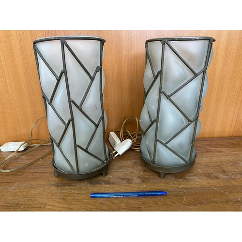 165 - x2 vintage Art Deco Table Lamps