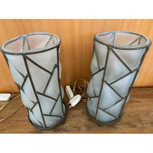 165 - x2 vintage Art Deco Table Lamps