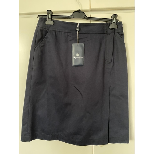 615 - Aquascutum London Scarlet Leisure Cotton Skirt, Colour Navy Blue, Size 12 Reg. (Unused)