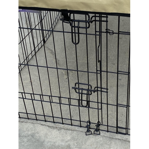 90 - Go Go Foldable Metal Pet Play Pen with Removable Top Cover (122cm W., 61cm H.)