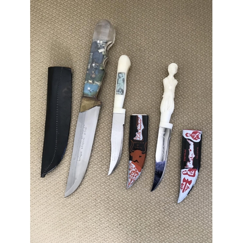 89 - x3 Cretan Knives