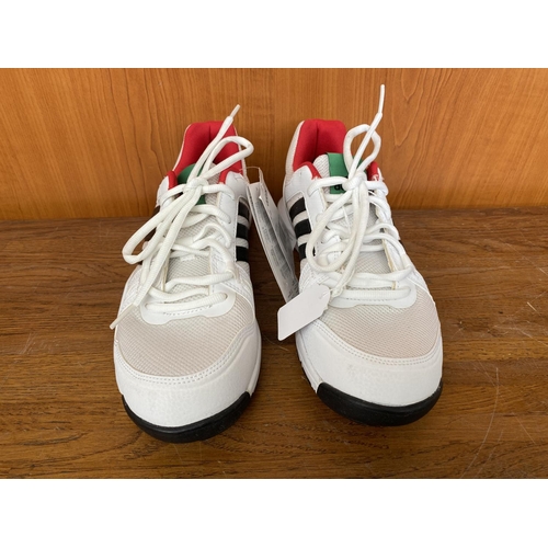 130 - Adidas Women's White Trainers Size 6 (Unused)