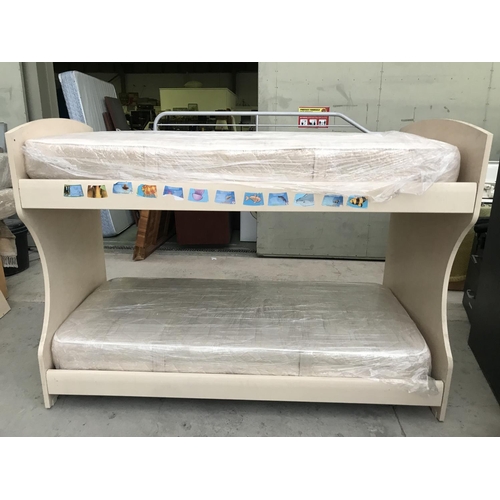 195 - Wooden Bank Bed with Mattresses