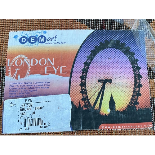 198 - Dem Art London Eye High Pile Brown & Orange Carpet (230 x 160cm)