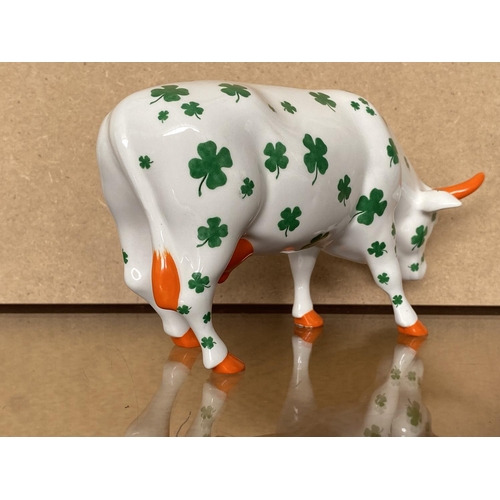 63 - Vintage Lucky Cow Parade Porcelain Figurine, Item Number 7319 AA20-7329
