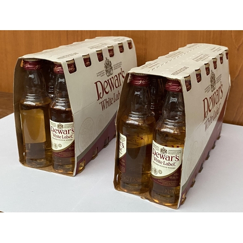 93 - Dewards White Label Scotch Whisky 2 x12 Miniature Bottles