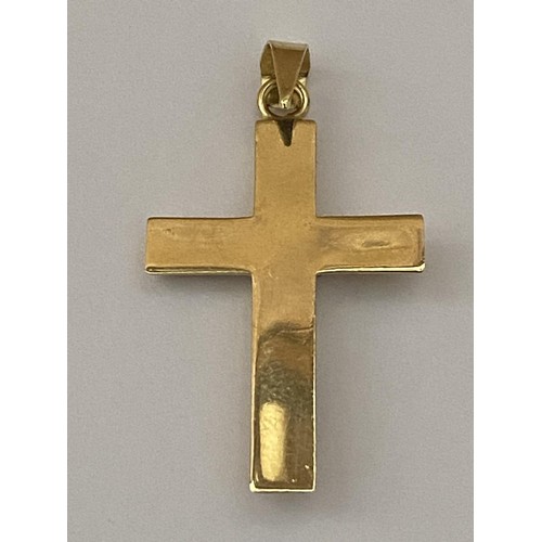 91 - Gold 18k Two-Tone Cross Pendant (1.8gr)
