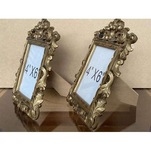 59 - Pair of Ornate Gold Colour Photo Frames