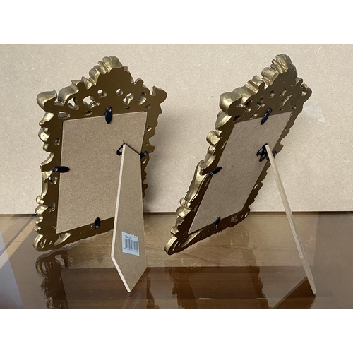 59 - Pair of Ornate Gold Colour Photo Frames