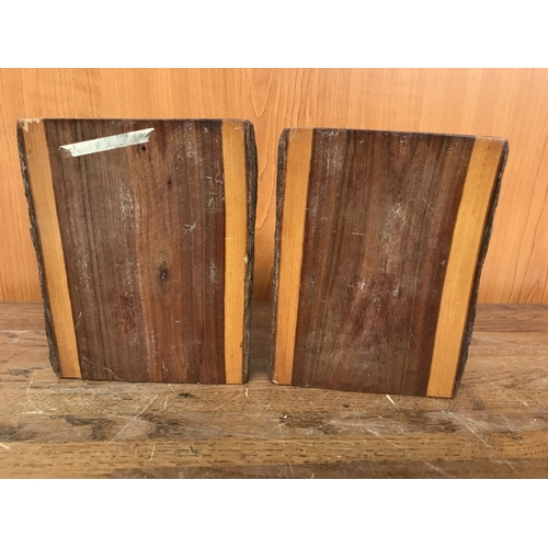 107 - Pair of Vintage Wooden Book Ends