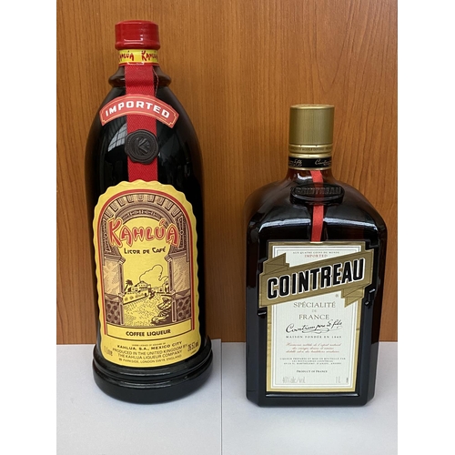 118 - x2 Bottles of Liqueur, French Cointreau 1Lt and Kahlua Coffee Liqueur 1Lt