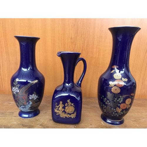 162 - x2 Vintage French Porcelain Vases and Jug