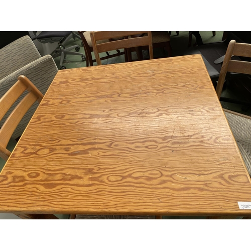 9 - Wooden Kitchen Table with 4 Matching Chairs with Woven Seats - Code AM6764H, AM6764K, AM6764J, AM676... 