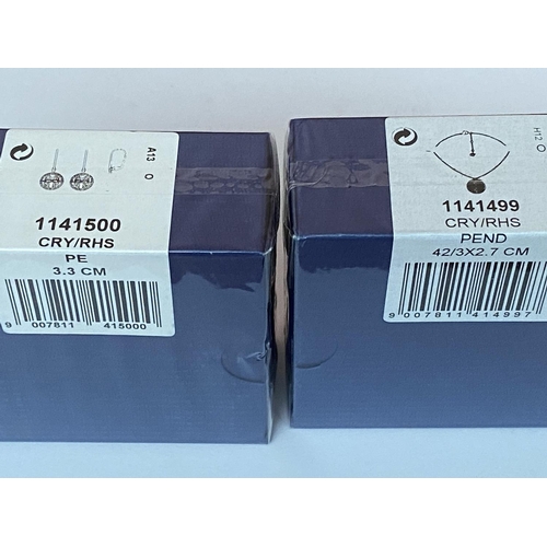 97 - Set of Swarovski Pendant and Earrings in Box (Unused)