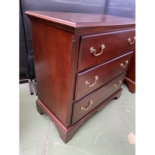 4 - American Drexel Heritage Cherry Wood Chest of 3 Drawers (90 W. x 47 D. x 88cm H.) - Code AM6764B