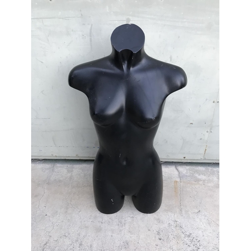 47 - Black Female Mannequin Display Bust