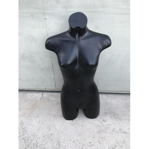 48 - Black Female Mannequin Display Bust