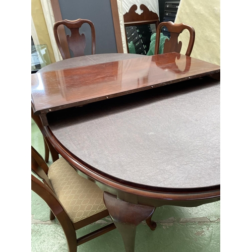 2 - American Drexel Heritage Extendable Dining Table with Six Upholstered Matching Chairs and Protective... 