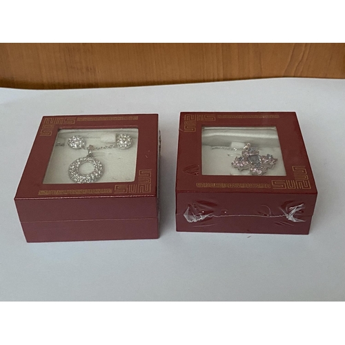 146 - Set of Sun Jewellery, Cross, Pendant and Earrings (Unused, in Box)
